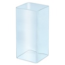 Náhrobní lampáš skleněný, bílý, 20×9×9 cm
