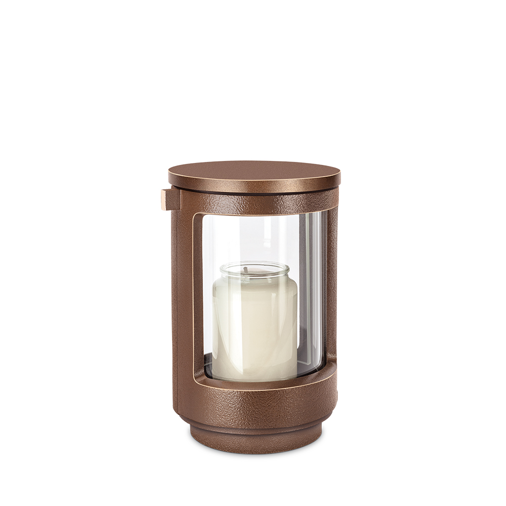 Náhrobní lampáš z bronzu, 16–24 cm