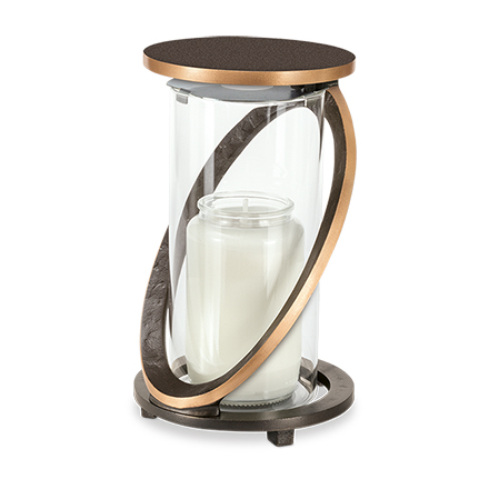 [ST-40310] Náhrobní lampáš z bronzu, výška 18 cm