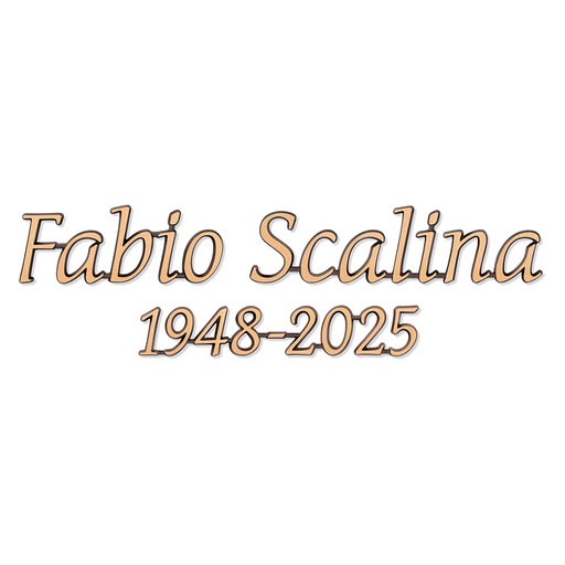 [ST-SZ075] Náhrobní nápis Scalina z bronzu a hliníku
