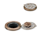 Náhrobní váza s víkem a motivem růže, bronz, Ø 12 cm