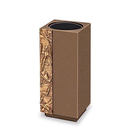 [ST-53344] Náhrobní váza z bronzu, 18×8×8 cm nebo 23×9×9 cm