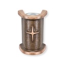 Nástěnná váza na hrob, bronz, 10×7×5 cm