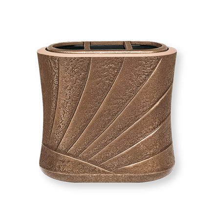 [ST-53141] Nástěnná váza na hrob, bronz, 17×18×11 cm