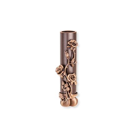 Nástěnná váza na hrob, bronz, výška 16 cm