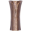 Nástěnná váza na náhrobek, bronz, 18×8 cm