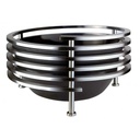 Nerezová mísa na hrob, výška 18 cm, průměr 31 cm
