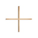 Rovnoramenný kříž na náhrobek, 8–30 cm, bronz nebo nerez
