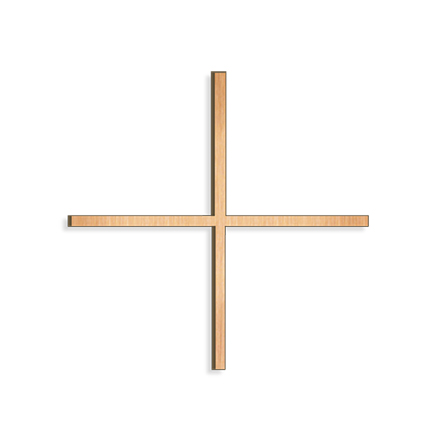 [ST-28047] Rovnoramenný kříž na náhrobek, 8–30 cm, bronz nebo nerez