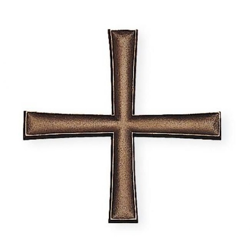 [ST-SCHRKR030] Rovnoramenný kříž Rustikal na náhrobek, bronz, 12×12 cm
